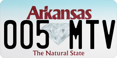 AR license plate 005MTV