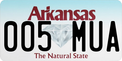 AR license plate 005MUA