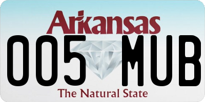 AR license plate 005MUB