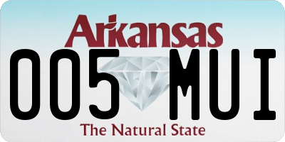 AR license plate 005MUI