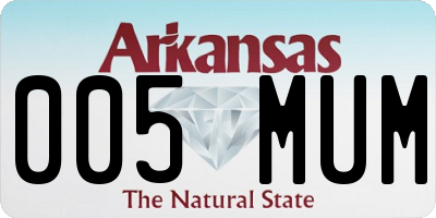 AR license plate 005MUM