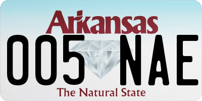 AR license plate 005NAE