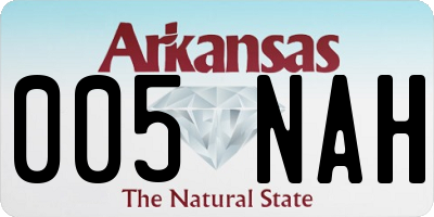 AR license plate 005NAH