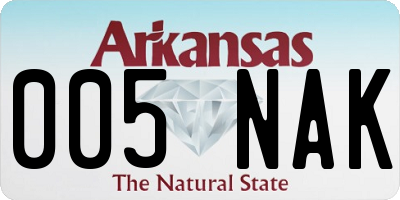 AR license plate 005NAK