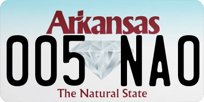 AR license plate 005NAO