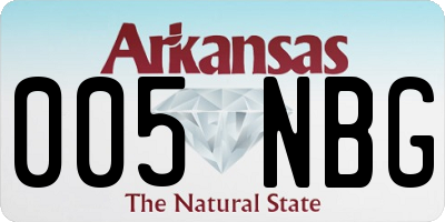 AR license plate 005NBG