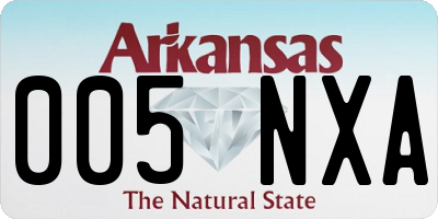 AR license plate 005NXA