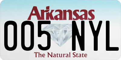 AR license plate 005NYL