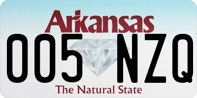 AR license plate 005NZQ