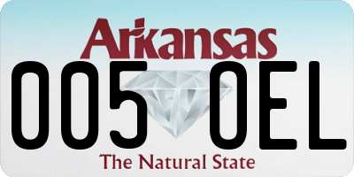 AR license plate 005OEL