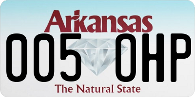 AR license plate 005OHP