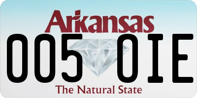AR license plate 005OIE