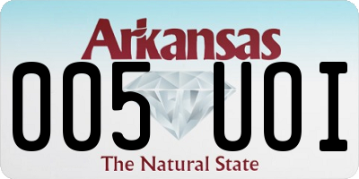 AR license plate 005UOI