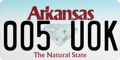 AR license plate 005UOK
