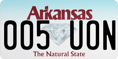 AR license plate 005UON