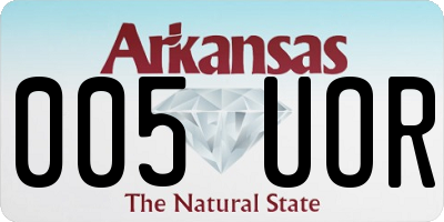 AR license plate 005UOR