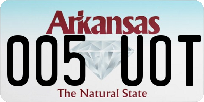 AR license plate 005UOT