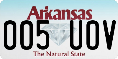AR license plate 005UOV