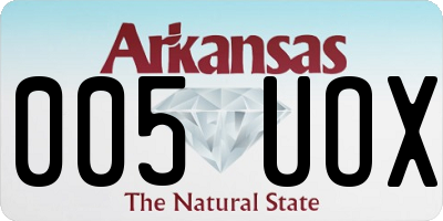 AR license plate 005UOX