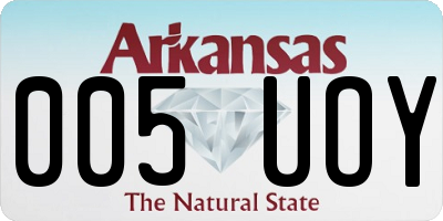 AR license plate 005UOY