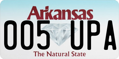 AR license plate 005UPA