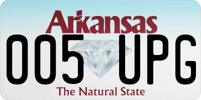 AR license plate 005UPG
