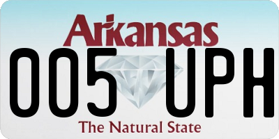 AR license plate 005UPH