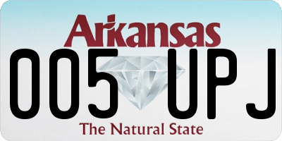 AR license plate 005UPJ