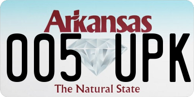 AR license plate 005UPK