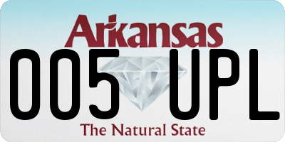 AR license plate 005UPL