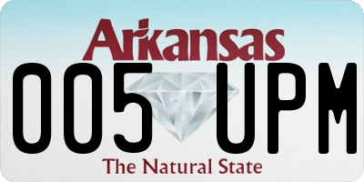AR license plate 005UPM