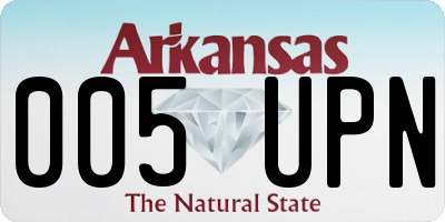 AR license plate 005UPN