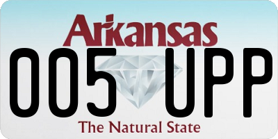 AR license plate 005UPP