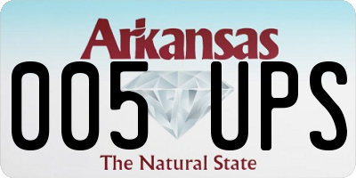 AR license plate 005UPS