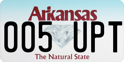 AR license plate 005UPT
