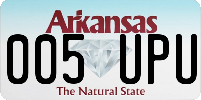AR license plate 005UPU