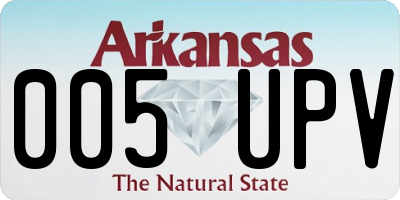 AR license plate 005UPV