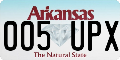 AR license plate 005UPX
