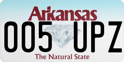 AR license plate 005UPZ