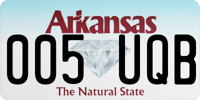 AR license plate 005UQB