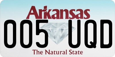 AR license plate 005UQD