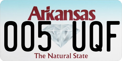 AR license plate 005UQF