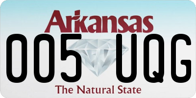 AR license plate 005UQG