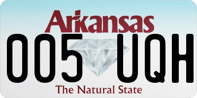 AR license plate 005UQH