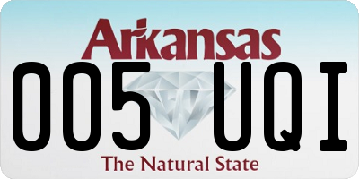 AR license plate 005UQI