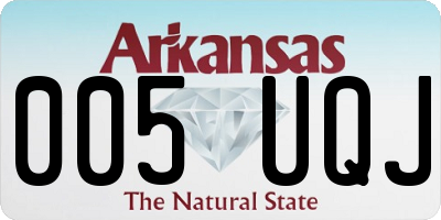 AR license plate 005UQJ