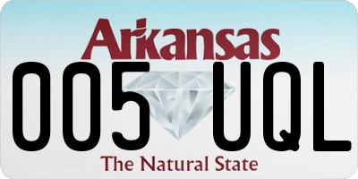 AR license plate 005UQL