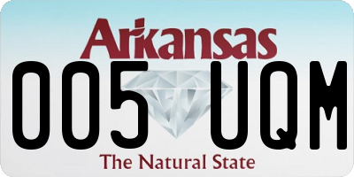 AR license plate 005UQM