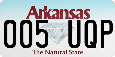 AR license plate 005UQP