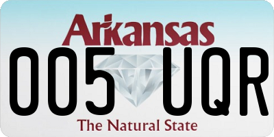 AR license plate 005UQR